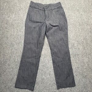 Lee Secretly Shapes Straight Leg Mid‎ Rise Pants 10 Short Gray Stretch